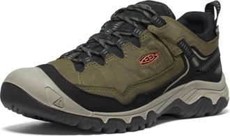 Keen Mens Targhee IV Mid WP Hiking Shoe, Dark Olive/Gold Flame, 8 Wide