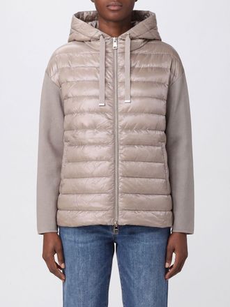 Herno Short Down Jacket in Ultra-Light Nylon with Hood and Cotton Knit Details