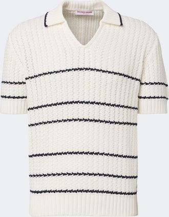 Orlebar Brown Polo Swift de croch&eacute; de algod&oacute;n