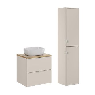 Petits Meubles Set de muebles con lavabo y columna estratificado 60.6cm