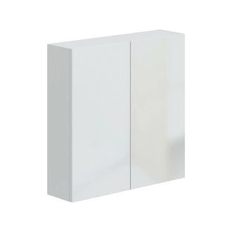 Dmora Armario Mural Apollosa, Taquilla Suspendida, Gabinete De Pared, Armario Auxiliar Multifuncional, 60x16 H60 Cm, Blanco Brillante - Dmora
