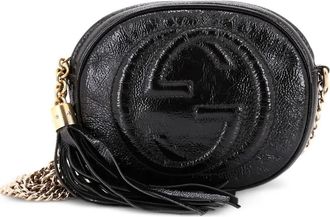 Gucci Soho Chain Bag gelakte mini-crossbodytas - Zwart