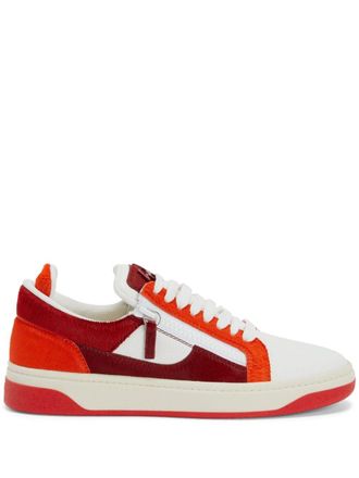 Giuseppe Zanotti Sneakers GZ94 con design color-block e doppia zip - Rosso