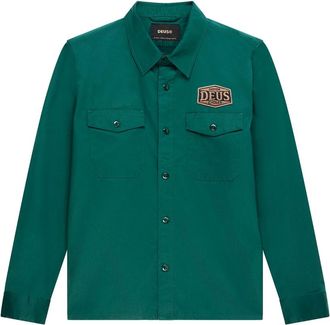 Deus Camicia Service Ls - - Shirts - Uomo - Verde - L