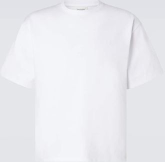 Saint Laurent Cropped cotton jersey T-shirt