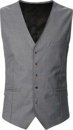 Generic Mens Wedding Waistcoat, Casual Business Vest Lightweight Slim Fit Formal Waistcoats Casual Single Breasted Business Waistcoat For Party Regular Fit Su