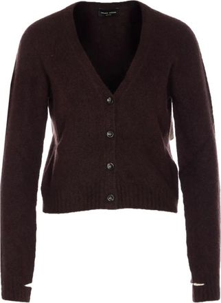 Roberto Collina Brown V-neck Cardigan