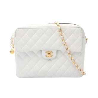 Chanel Pre-owned Matelasse Caviar Skin Shoulder Bag - Dames - Pre-owned - Wit - Maat: ONE Size Leer