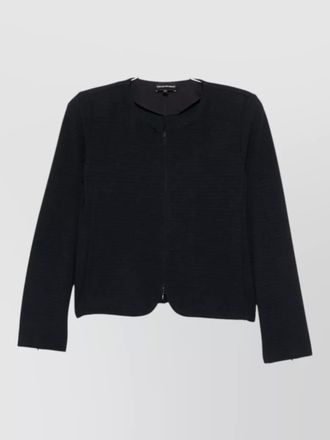 Emporio Armani knit blazer jacket round neck design