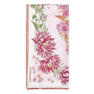 Ferragamo Silky Scarves, female, Multicolor, Size: ONE SIZE Spring Print Silk Scarf