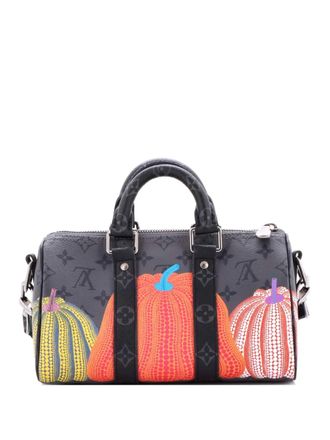 Louis Vuitton Keepall Bandouliere Bag Yayoi Kusama Pumpkins Reverse Monogram Eclipse Canvas 25 crossbody bag - Grey