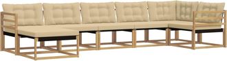 vidaXL Conjunto De Sof&aacute;s De Exterior 7 Uds. Y Beige Vidaxl