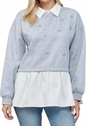 Fate Frosted Cheer Sweatshirt In Grey