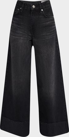 Rag & Bone Sofie High-Rise Wide-Leg Ankle Cuff Jeans