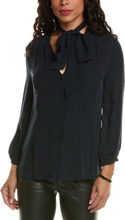 Elie Tahari Silk Scarf Blouse