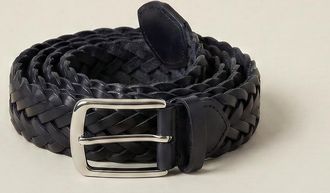 Luca Faloni Midnight Blue Leather Western Calf Leather Belt