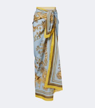 La DoubleJ Printed cotton beach cover-up