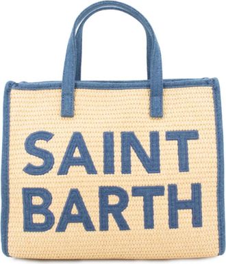 MC2 Saint Barth Vivian Midi Stro Handtas - Dames - Handtassen - Beige - ONE Size - Denim - Tassen