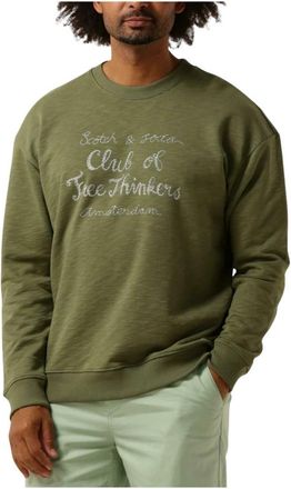 Scotch & Soda Groene Chest Artwork Sweatshirt - Heren - Sweatshirts - Groen - 2XL - Hoodies & sweatvesten