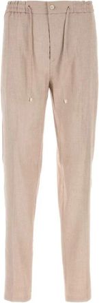 Etro Slub Linnenmix Twill Joggingbroek - Heren - Slim Fit Broeken - Beige - M - Linnen - Broeken