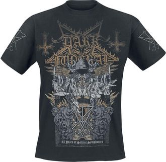 Dark Funeral 25 Years of Satanic Symphonies Men T-Shirt Black XXL, 100% Cotton, Regular