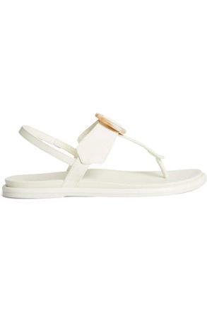 Olukai Womens Lai T-Bar Sandal In White Sand