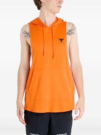 Under Armour Project Rock hooded top - men - Cotton/Polyester - L - Orange