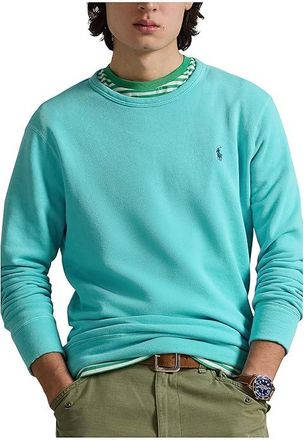 Polo Ralph Lauren French Terry Sweatshirt Mens Sweatshirt Perfect Turquoise : 2XL, Cotton/Polyester