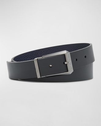 Ferragamo Mens Double Adjustable Leather Belt