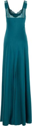 Forte_Forte Womens Long Dress Blue Viscose Acetate