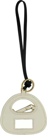 Miu Miu Womens Ivory Leather Keyring Bianco Agnello Portachiavi Keychains