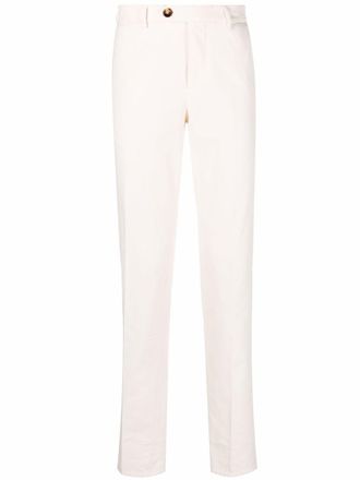 Brunello Cucinelli straight-leg cotton trousers - White