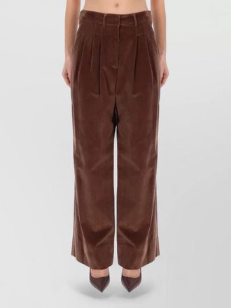 Pantaloni Torino wide leg trousers pleated front