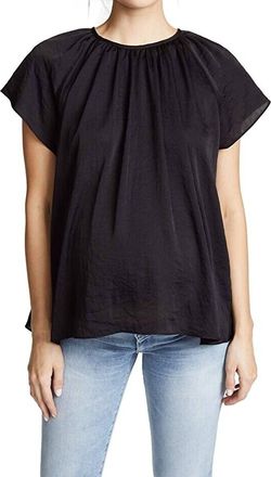 Hatch Cecilia Short Sleeves Top In Black