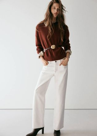 Mango Jeans diritti vita bassa bianco sporco - Donna - 36 - MANGO
