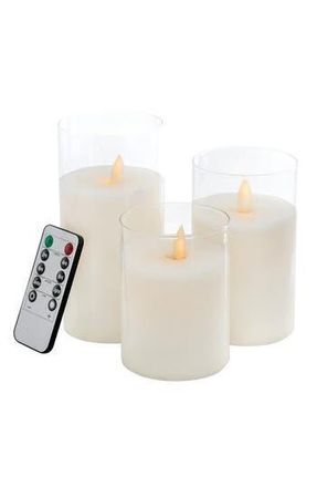 A & B Home Set of 3 Flameless LED Candles in White at Nordstrom Rack