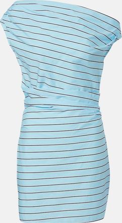 Staud Phare striped cotton poplin minidress
