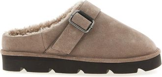 Brunello Cucinelli Schoenen, Dames, Beige, 39 EU, Leer, Monile Sabots