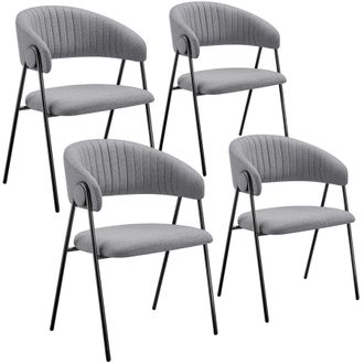 TecTake Dining Chair Bedano Set Of 4 - Grey | Size: 4 Pack