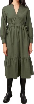 Rails Maple Midi Dress In Olive Smoke