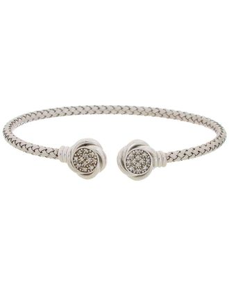 Meshmerise 18K Over Silver 0.15 Ct. Tw. Diamond Mesh Bangle