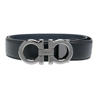 Ferragamo Belts, male, Black, Size: 105 CM Gancini Reversible Leather Belt