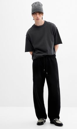 Djab Mens Double-knit barrel pant Ultra-loose fit Imported from Seoul
