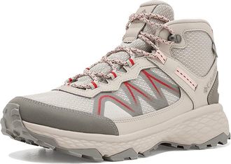 Columbia Peakfreak Rush Mid Outdry Womens Shoes Cloud Grey/Poppy Red : 8.5 B - Medium, Canvas/Synthetic