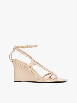 Tommy Hilfiger Leather Knot Strap Wedge Sandals