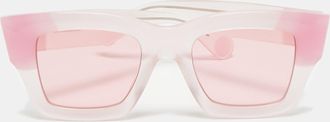 Jacquemus Two Tone Pink Les Lunettes Baci Square Sunglasses