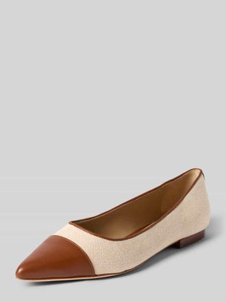 Lauren Ralph Lauren Ballerina aus echtem Leder Modell LONDYN CAP3 in Sand, Gr&ouml;&szlig;e 37,5
