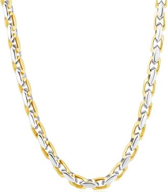 Pompeii3 Mens Round 14k Gold (76gram) or Platinum (142gram) 6mm Link Chain Necklace 24