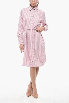 Ines De La Fressange Awning-Striped Shirt Dress AMOUR with Belt size 40