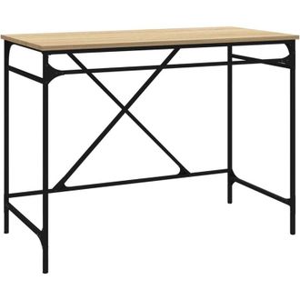 vidaXL Vidaxl - Desk Sonoma Oak 100x50x75 cm Engineered Wood and Iron